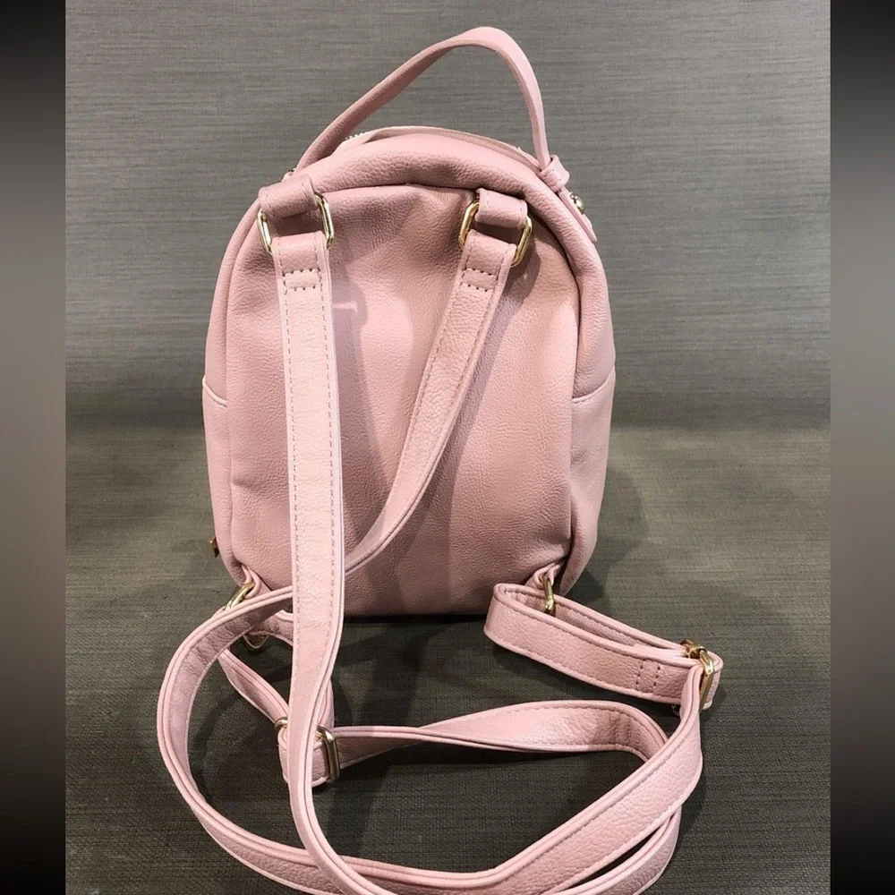 NWOT Betsey Johnson Pink Embroidered Heart w/Ivory Dog Mini Backpack